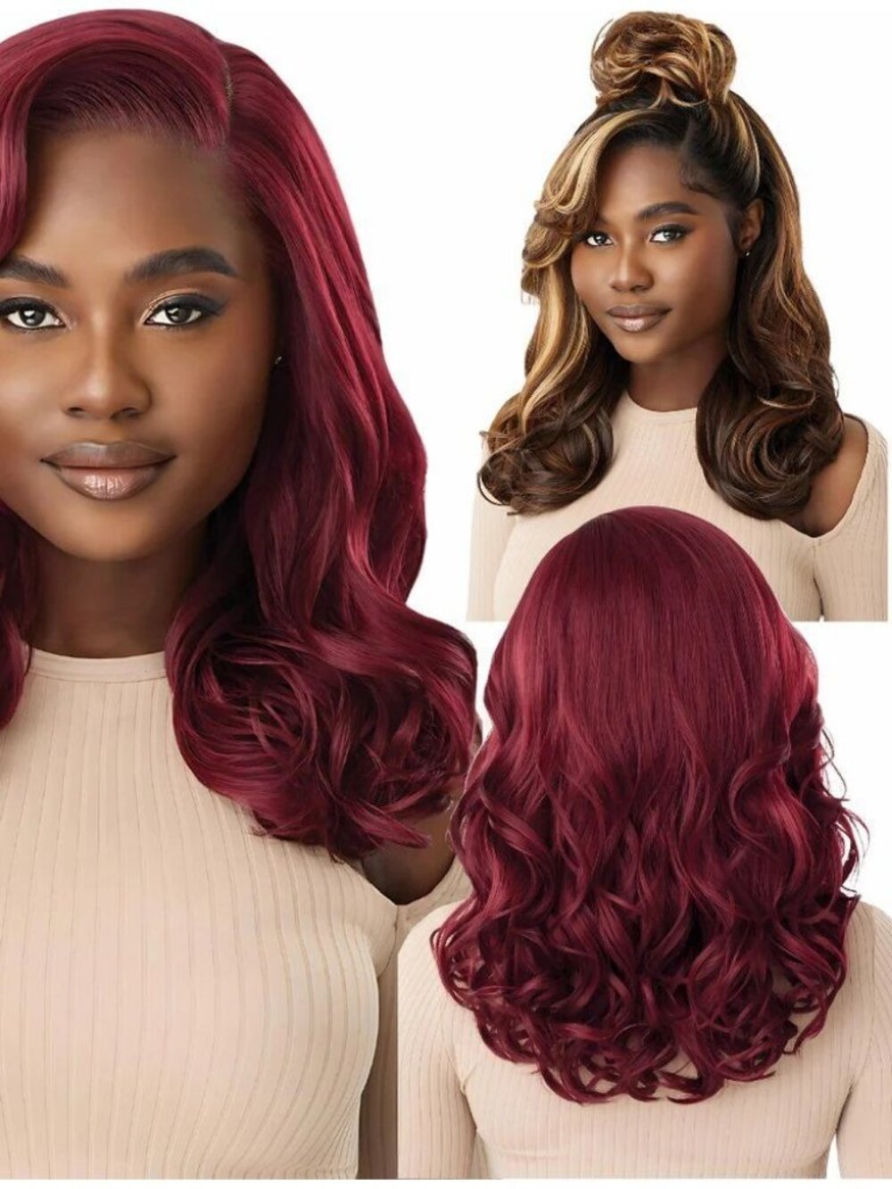 Outre Melted Hairline Glueless HD Lace Front Wig – SHELBY Dark Brown (2) New! - Picture 7 of 8
